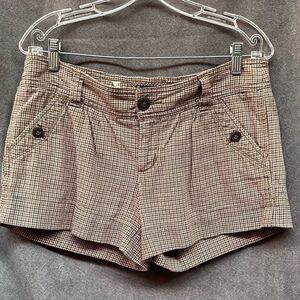 Low rise houndstooth shorts pleats preppy women’s 8 American Eagle Y2k